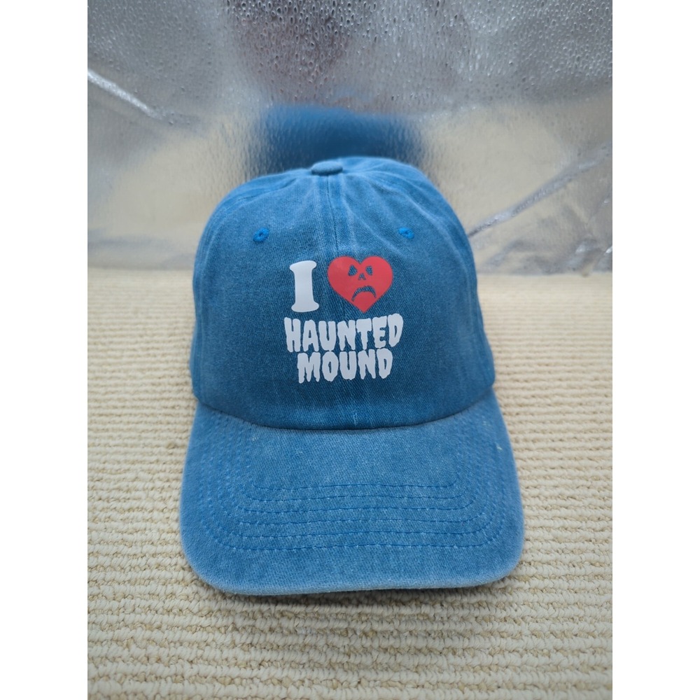 I Love Haunted Mound Cotton Strapback Baseball Hat Cap Adjustable